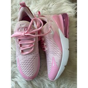 Nike Air Max 270 GS Pink Foam White Sneakers Size 7Y CV9645-600